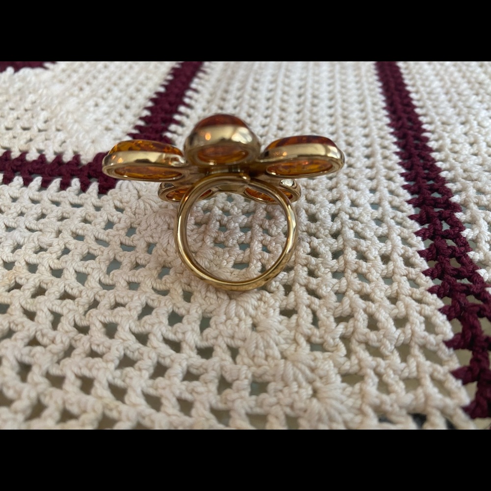 Amber/onyx ring - Picture 2 of 4